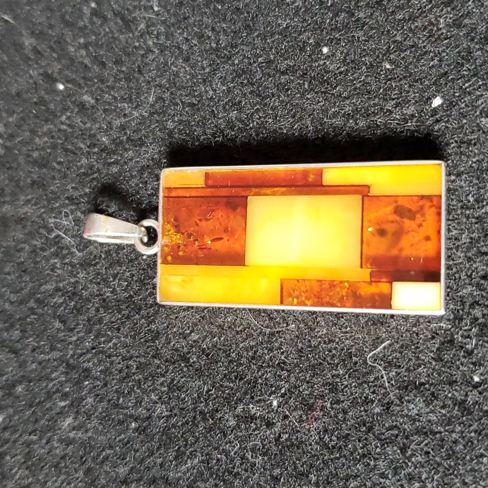 Sterling Silver Retangular Pendant